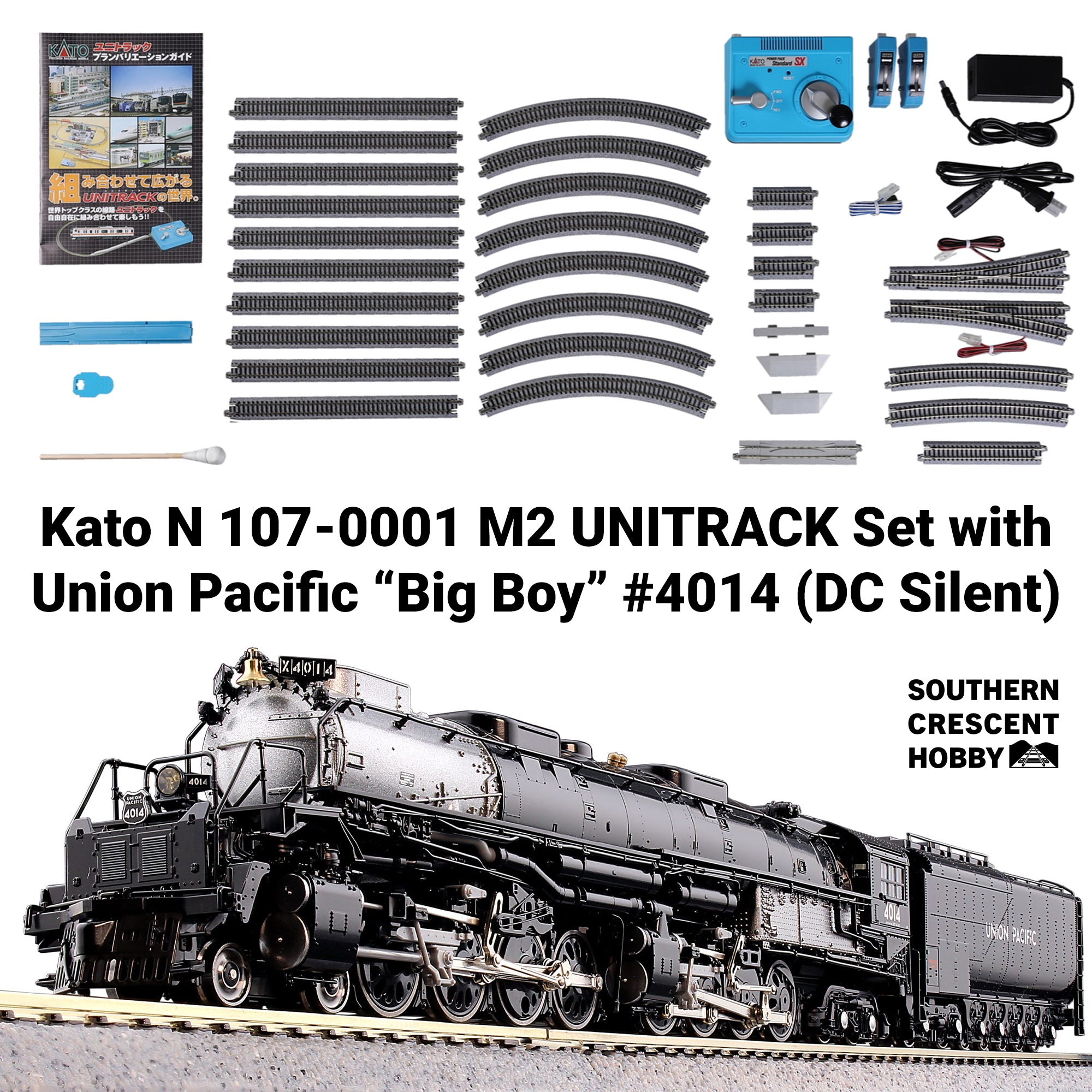 Kato 107-0001 N M2 Unitrack Starter Set w/ Big Boy (DC Silent