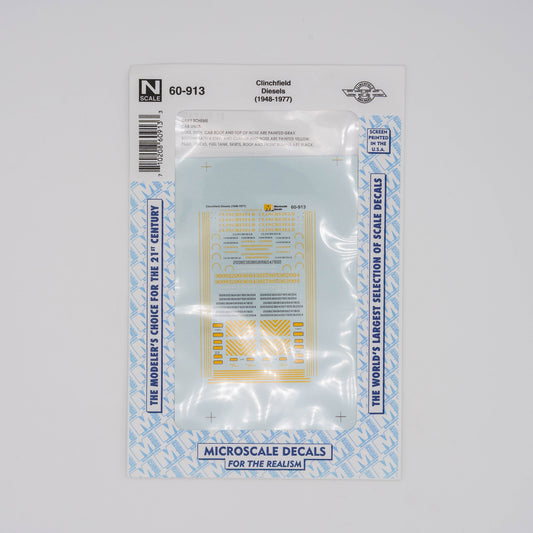 Microscale N 60-913 Clinchfield Decal, Diesels (1948-1977)