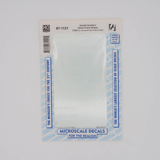 Microscale HO 87-1121 Norfolk Southern Decal, Diesel Frame Stripes (1991+)