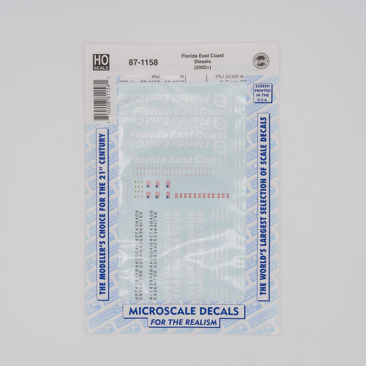 Microscale HO 87-1158 Florida East Coast Decal, Diesels (2002+)