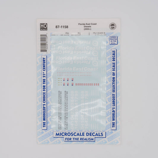 Microscale HO 87-1158 Florida East Coast Decal, Diesels (2002+)