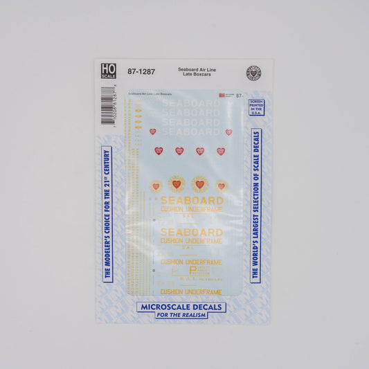 Microscale HO 87-1287 Seaboard Air Line Decal, Late Boxcars
