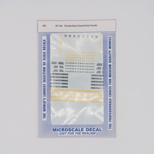 Microscale HO 87-142 Florida East Coast Decal, Early Hoods