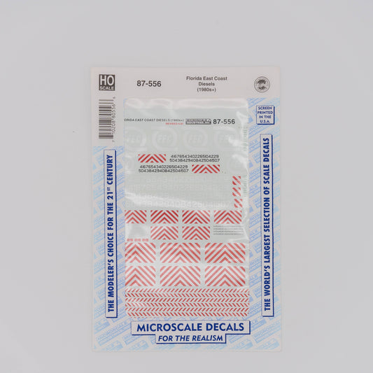 Microscale HO 87-556 Florida East Coast Decal, Diesels (1980s+)