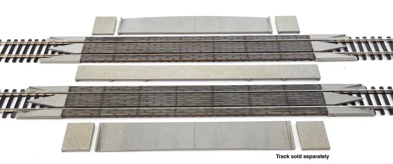 Walthers Track 948-83113 HO Modern Wood Crossing with Rerailer Kit, 2pk