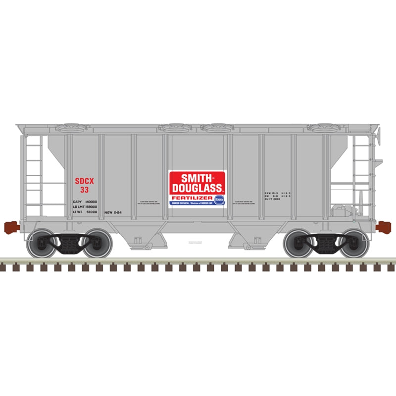 Atlas Trainman 50005900 N Pullman-Standard PS-2 2-Bay Covered Hopper SDCX #27