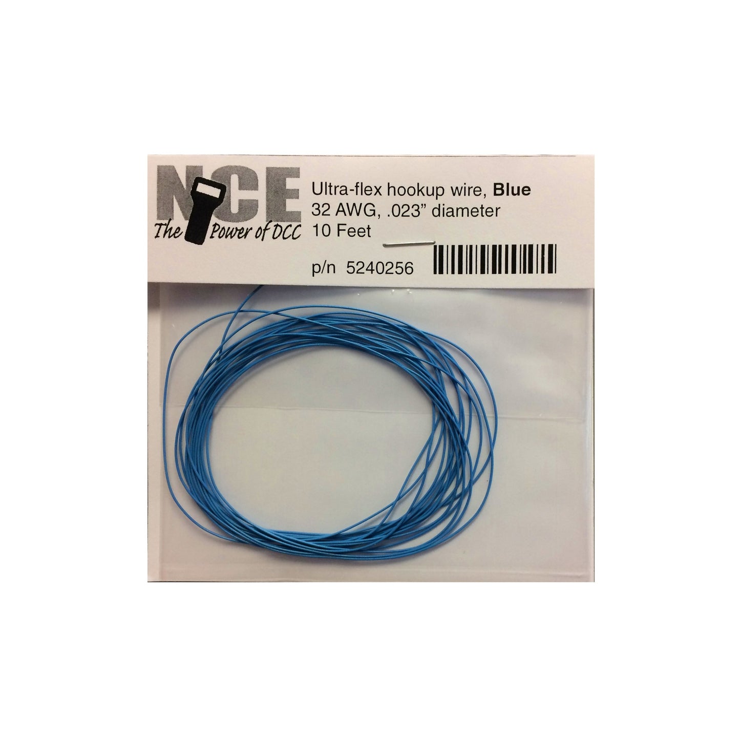 NCE 5240256 Blue Ultra-flex wire, 32AWG, 10 feet