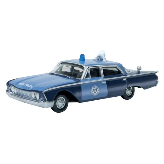 Oxford Diecast 87FF60002 HO 1960 Ford Fairlane Sedan, Massachusetts State Police Radar Car