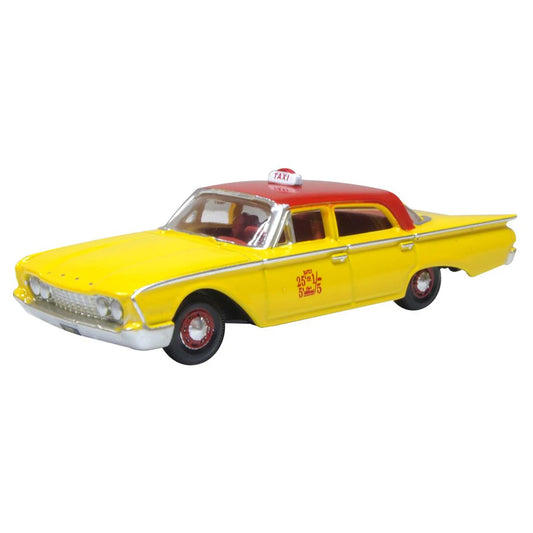 Oxford Diecast 87FF60003 HO 1960 Ford Fairlane Sedan NYC Taxi
