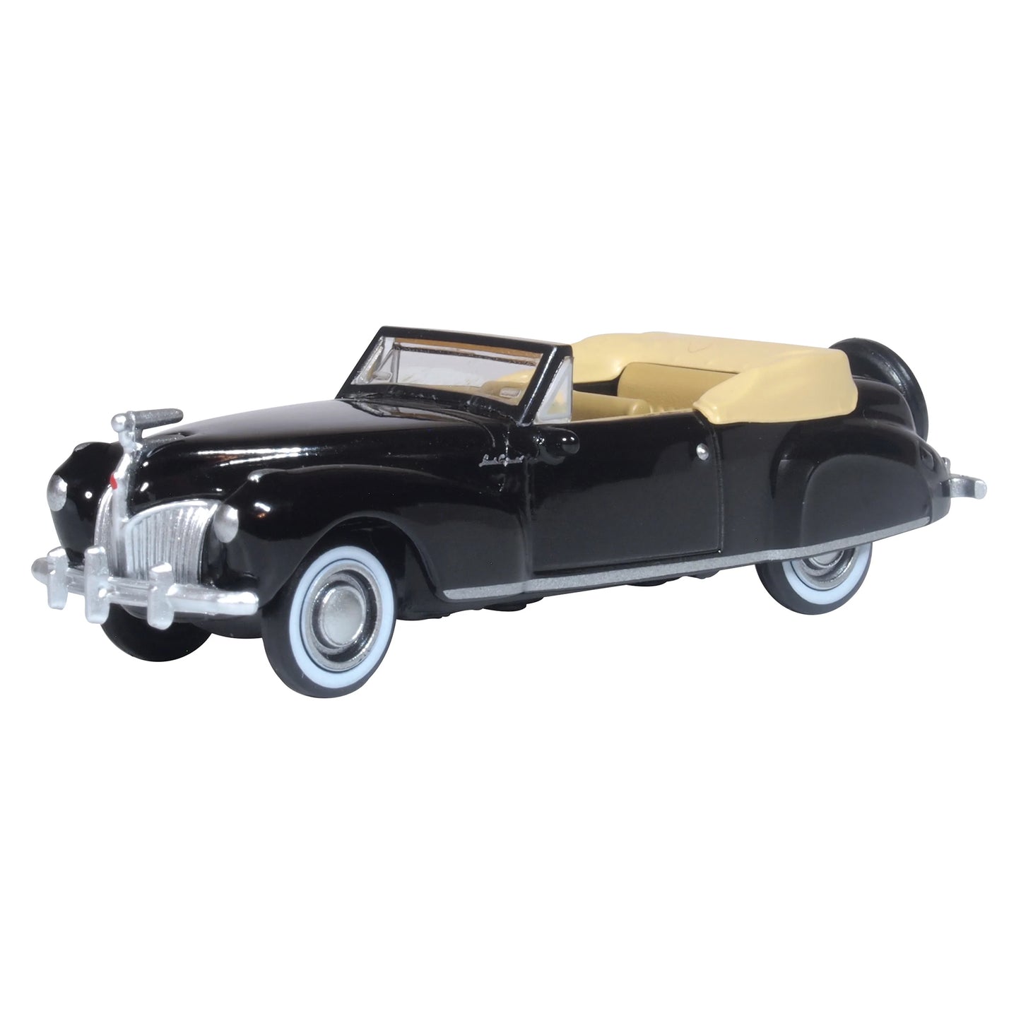 Oxford Diecast 87LC41006 HO 1941 Lincoln Continental, Black/Tan