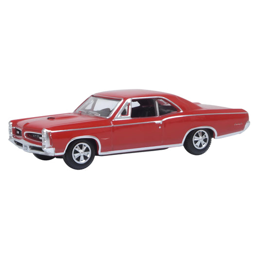 Oxford Diecast 87PG66002 HO 1966 Pontiac GTO, Montero Red