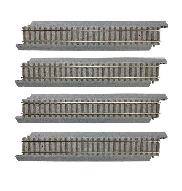 Walthers Trainline 931-1351 HO Power-Loc Track 9" Straight Section, 4pk