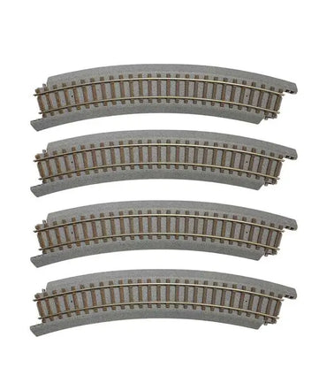 Walthers Trainline 931-1352 HO Power-Loc Track 18" Radius Curved Section, 4pk