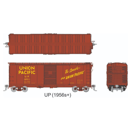 [PREORDER] Rapido 1011004 HO AAR 40' Boxcar (Square Corner), Union Pacific 6-Pack
