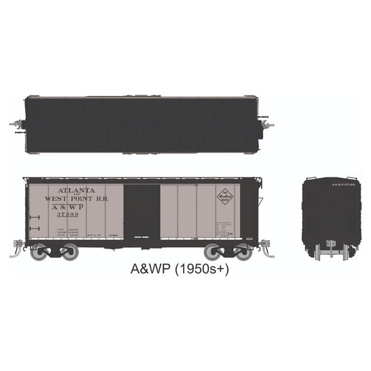 [PREORDER] Rapido 1011006 HO AAR 40' Boxcar (Round Corner), Atlanta & West Point 6-Pack