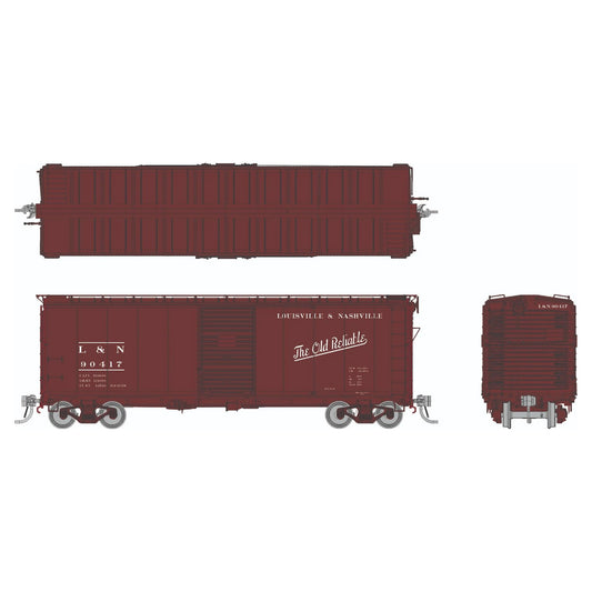 [PREORDER] Rapido 1011010A HO AAR 40' Boxcar (Round Corner), Louisville & Nashville Single Car