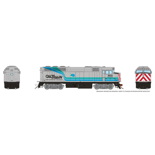 [PREORDER] Rapido 1043007 HO EMD F40PH, Caltrain (As-Delivered) #900 (DC Silent)