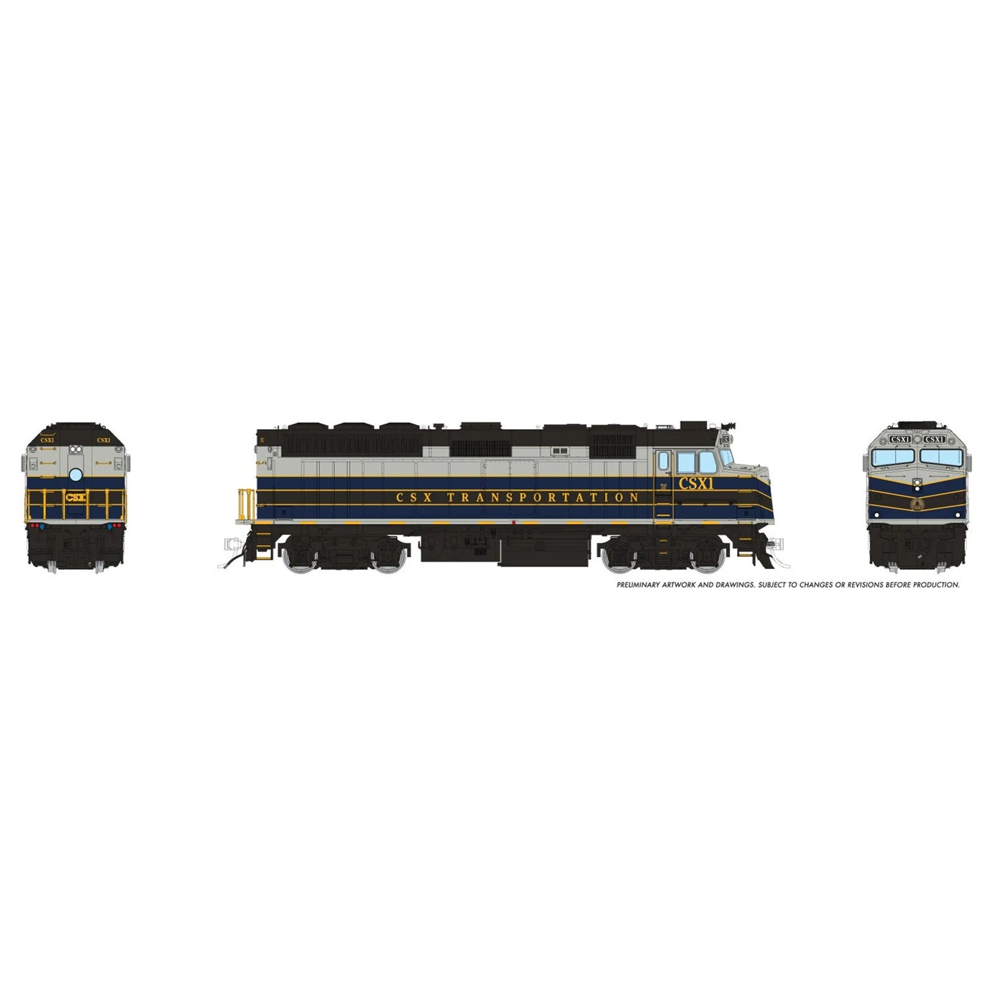 [PREORDER] Rapido 1043010 HO EMD F40PH, CSX B&O Heritage #CSX1 (DC Silent)