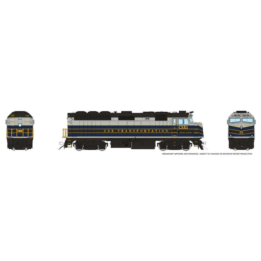 [PREORDER] Rapido 1043010 HO EMD F40PH, CSX B&O Heritage #CSX1 (DC Silent)