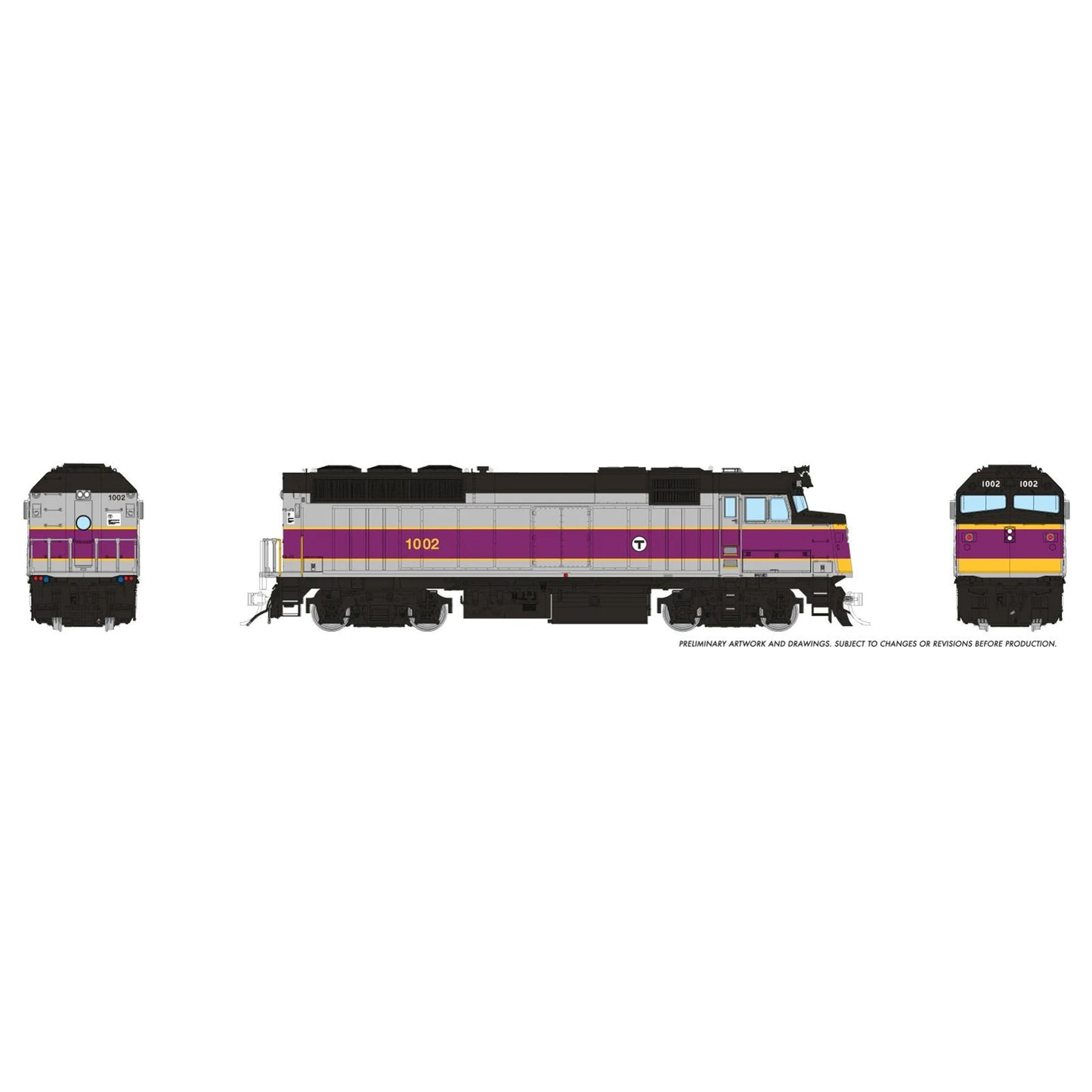 [PREORDER] Rapido 1043014 HO EMD F40PH, MBTA (As-Delivered) #1007 (DC Silent)