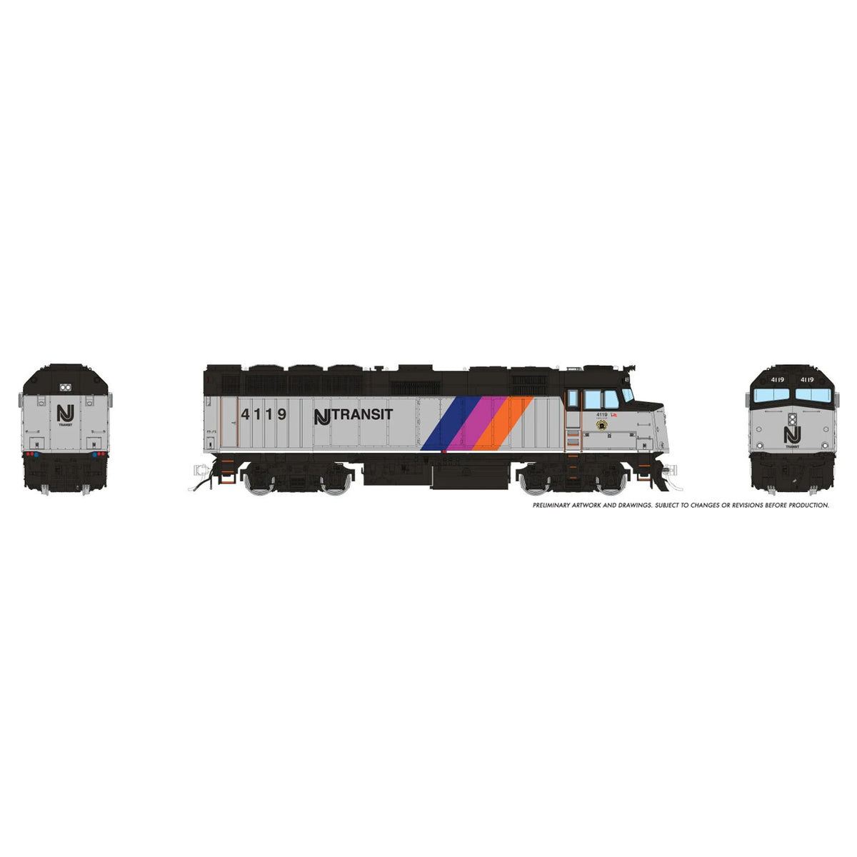 [PREORDER] Rapido 1043058 HO EMD F40PH-2CAT, NJ Transit #4120 (DC Silent)