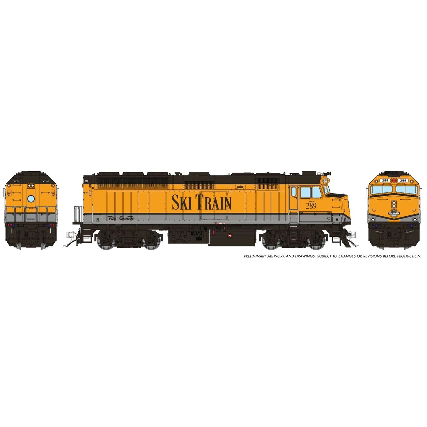 [PREORDER] Rapido 1043093 HO EMD F40PH, Denver Ski Train #289 (DC Silent)
