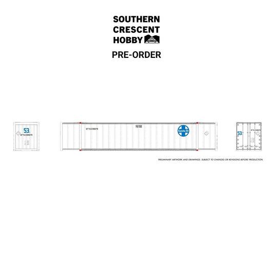 [PREORDER] Rapido 1069003 HO 53' High-Cube Container 2-Pack, Santa Fe (ATSF)