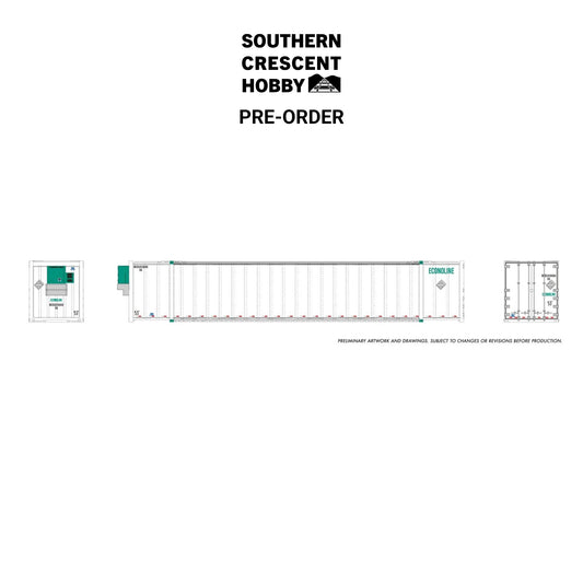 [PREORDER] Rapido 1069009 HO 53' High-Cube Container 2-Pack, Maritime-Ontario - Econoline