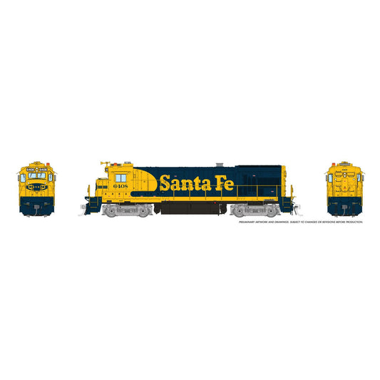 [PREORDER] Rapido 1074002 HO GE B23-7, ATSF Yellow Warbonnet #6408 (DC Silent)