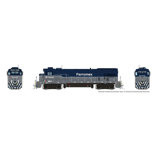 [PREORDER] Rapido 1074008 HO GE B23-7, Ferromex Executive Scheme #2501 (DC Silent)
