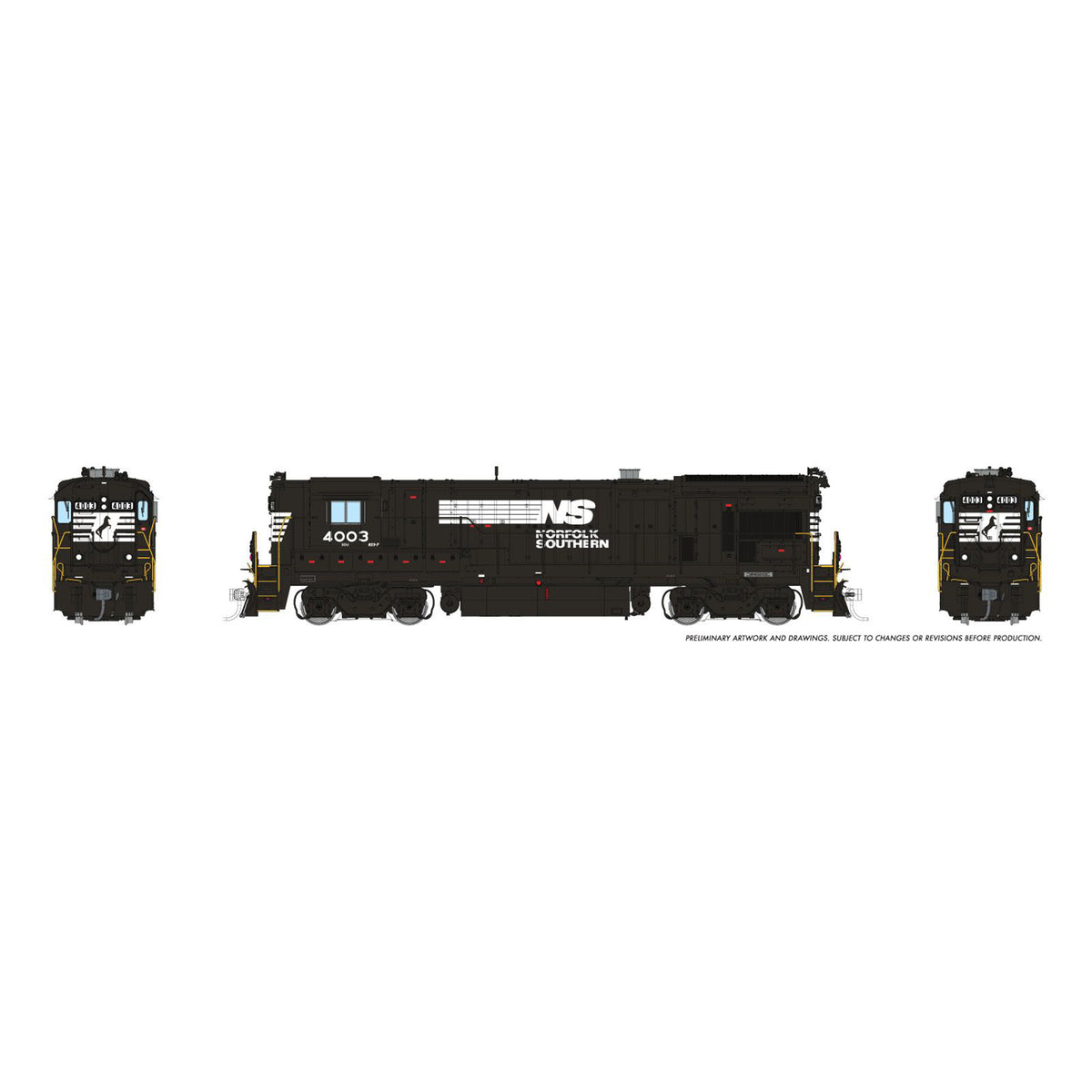 [PREORDER] Rapido 1074010 HO GE B23-7, Norfolk Southern #4003 (DC Silent)