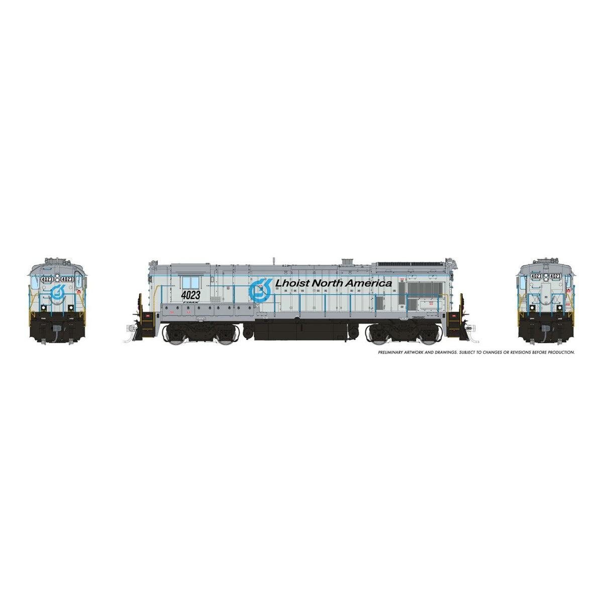 [PREORDER] Rapido 1074014 HO GE B23-7, Lhoist North America #4023 (DC Silent)