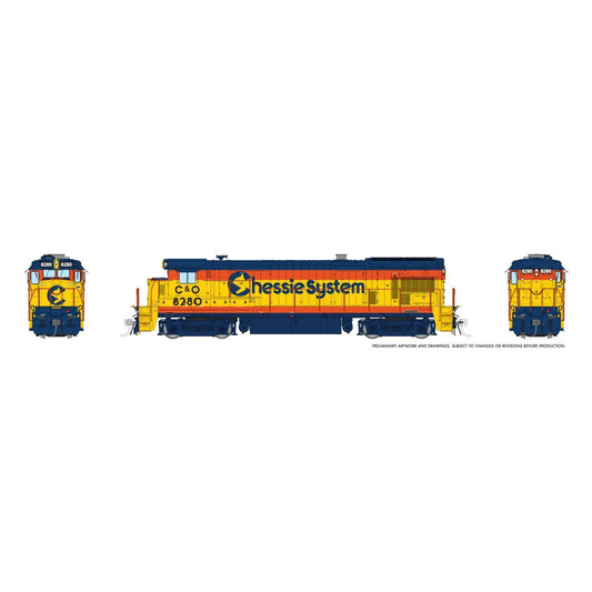 [PREORDER] Rapido 1074015 HO GE B30-7, Chessie C&O Sublettering #8280 (DC Silent)