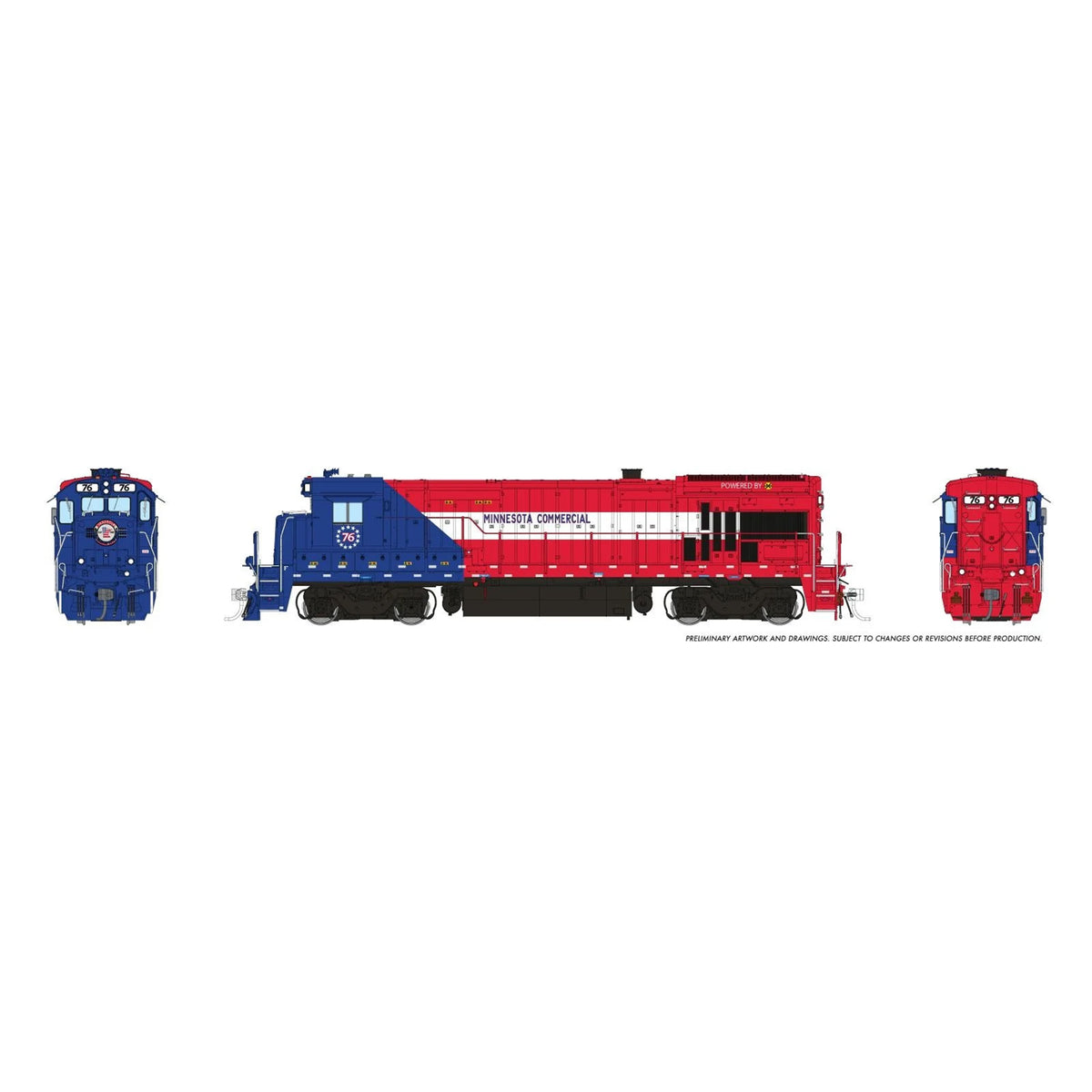 [PREORDER] Rapido 1074024 HO GE B36-7, Minnesota Commercial 250 Anniversary #76 (DC Silent)