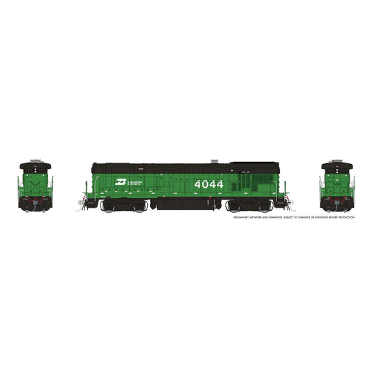 [PREORDER] Rapido 1074032 HO GE B30-7A Booster, Burlington Northern w/ Late Grille #4044 (DC Silent)