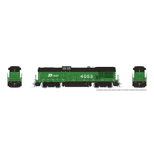 [PREORDER] Rapido 1074033 HO GE B30-7A Booster, Burlington Northern #4053 (DC Silent)
