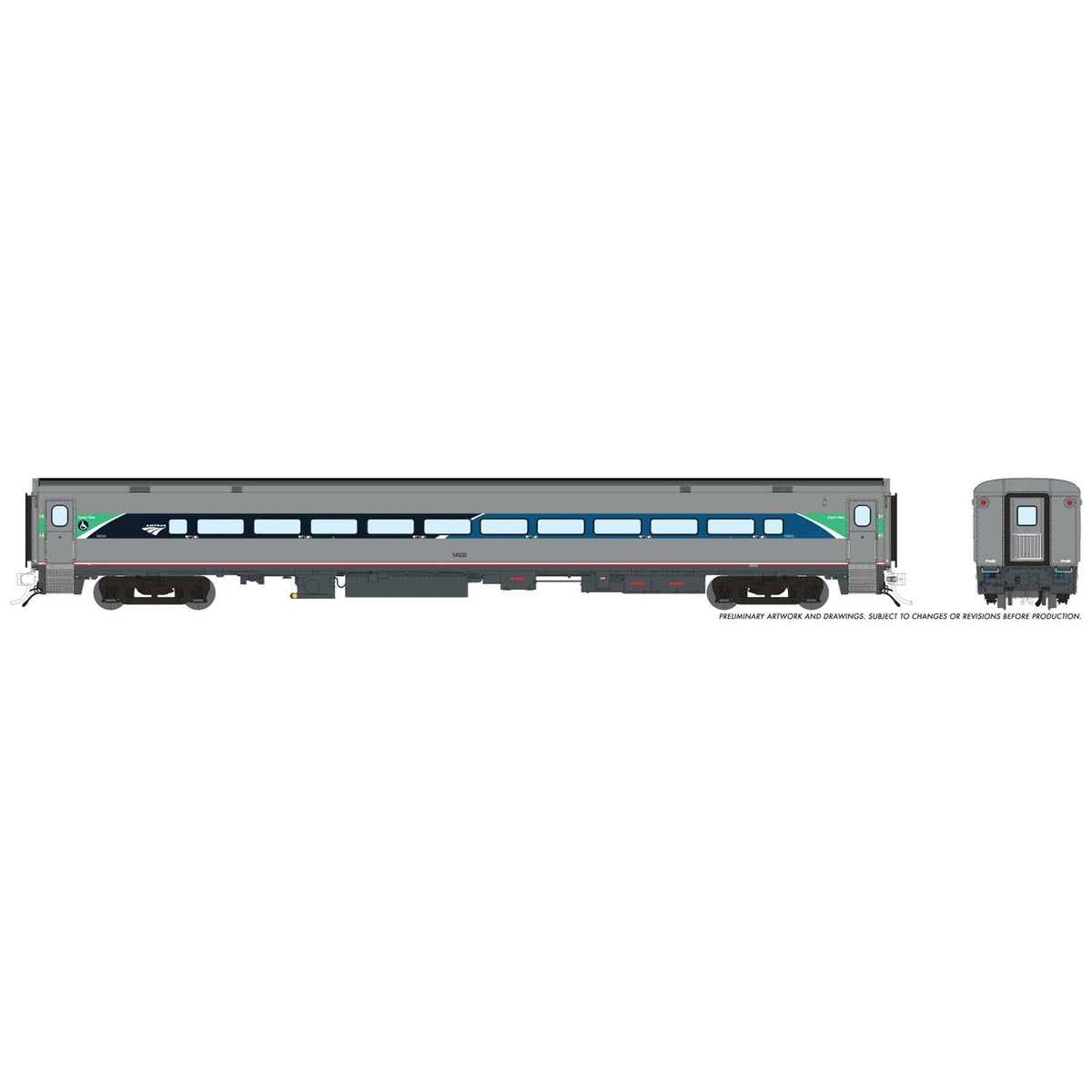 [PREORDER] Rapido 1084056 HO Horizon ADA Coach, Amtrak Phase VII #54500