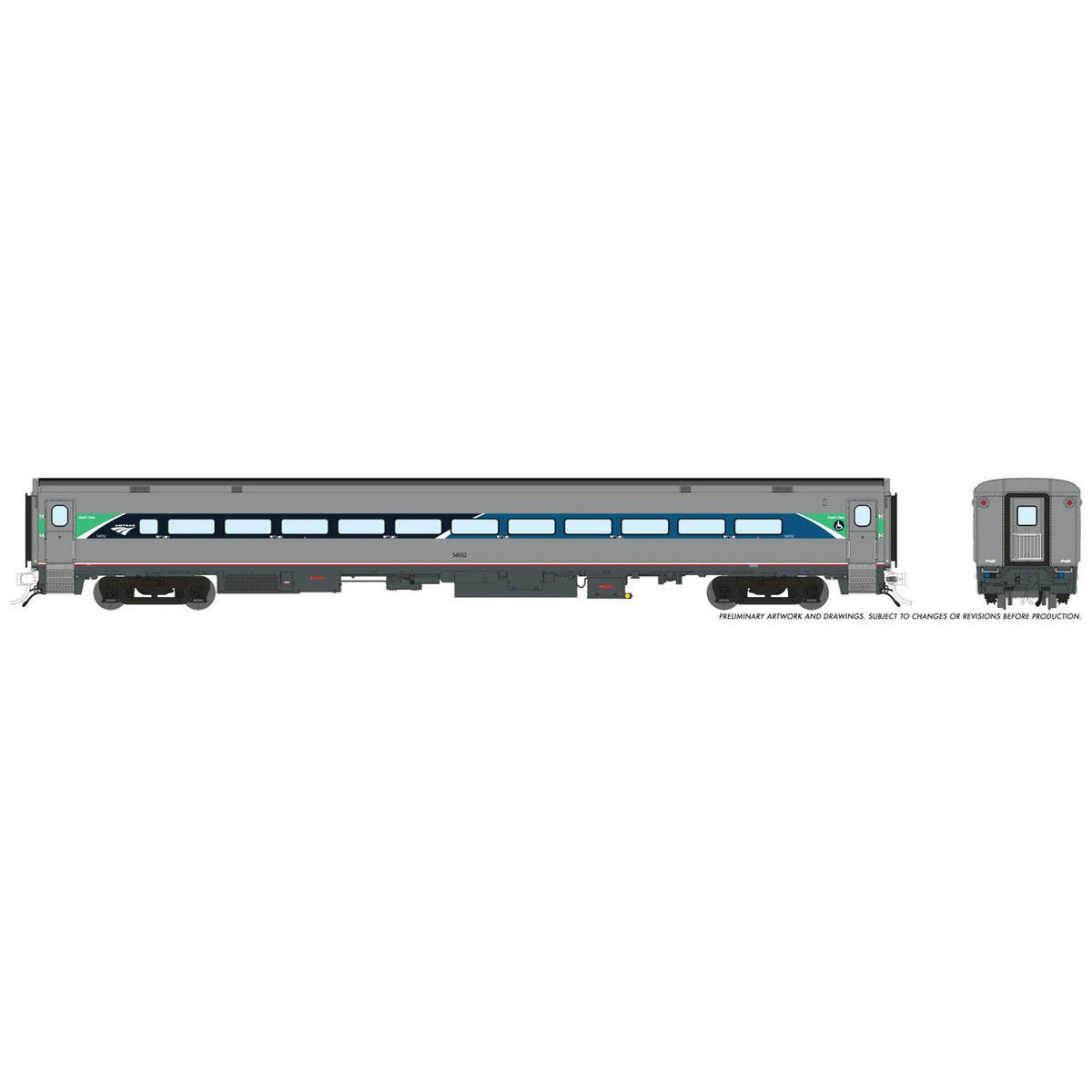 [PREORDER] Rapido 1084058 HO Horizon Coach, Amtrak Phase VII #54552