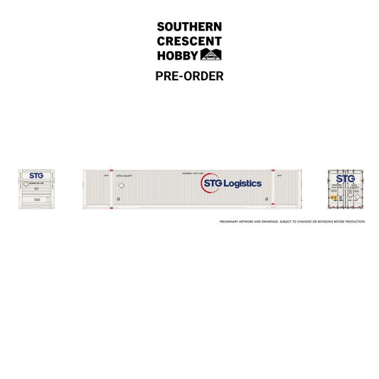 [PREORDER] Rapido 1141004 HO 53' Outside-Braced Container 2-Pack, STG Logistics