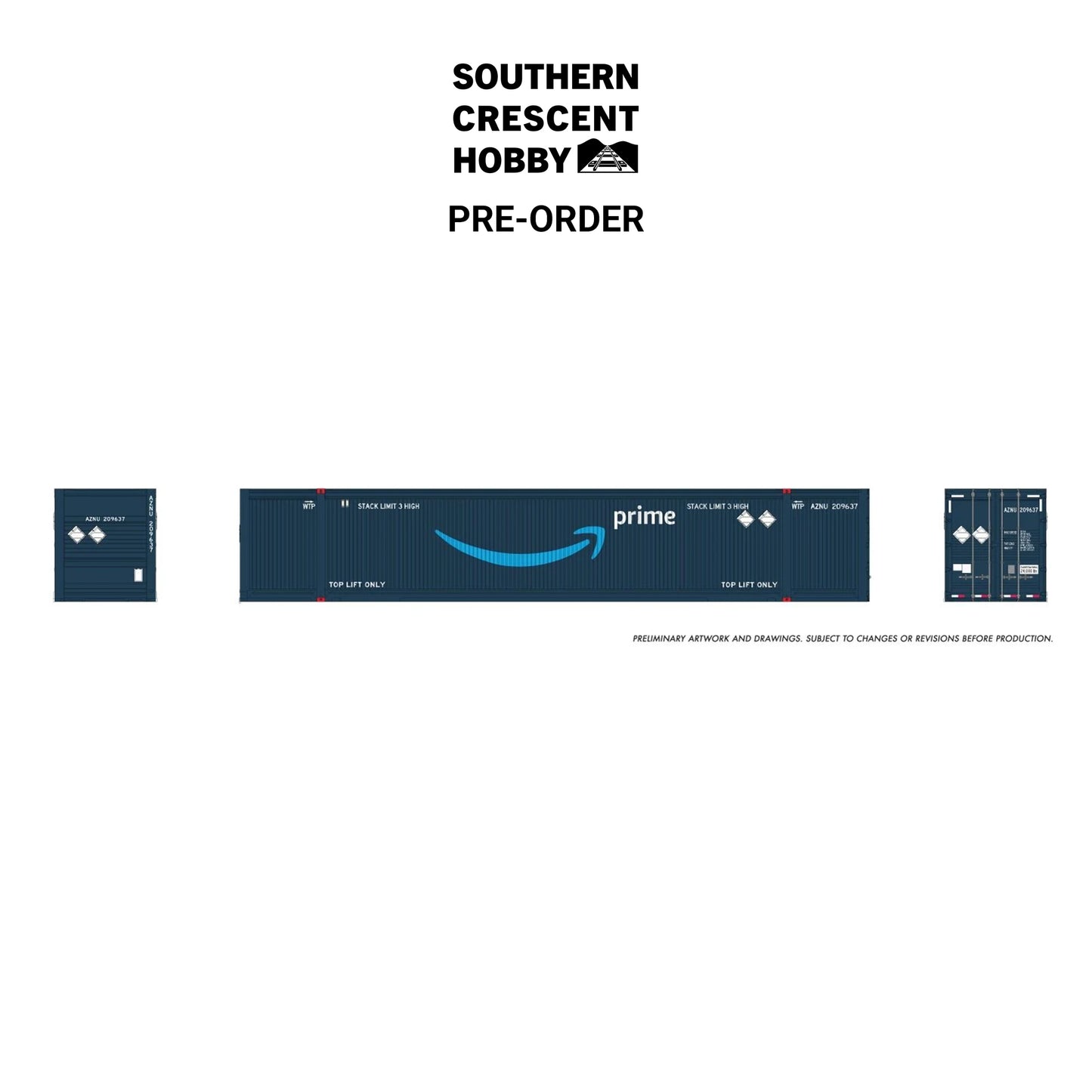 [PREORDER] Rapido 1141501 HO 53' Reinforced Outside-Braced Container 2-Pack, Amazon Prime