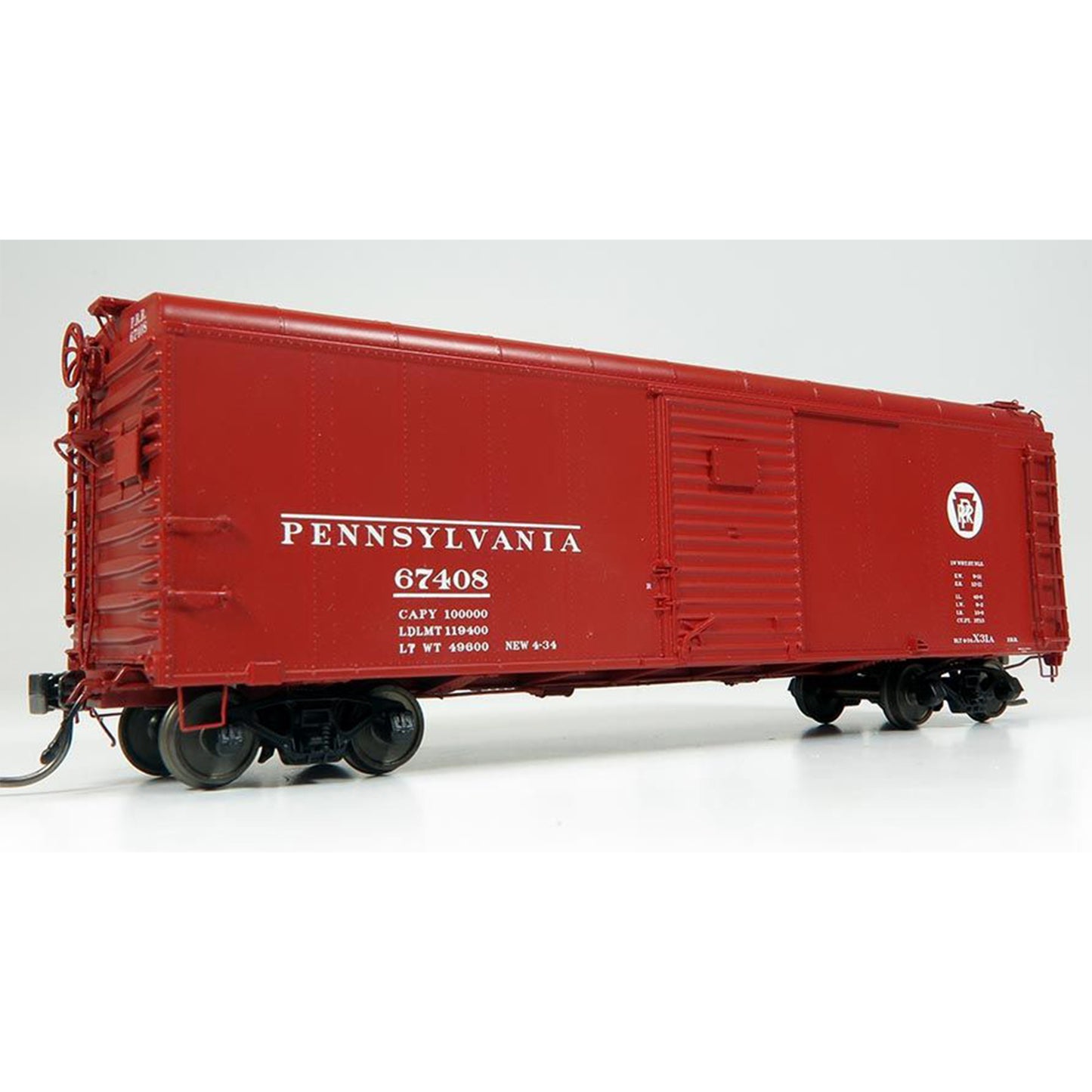 Rapido 123001A HO PRR X31A Single Door Box Car, Pennsylvania #67408