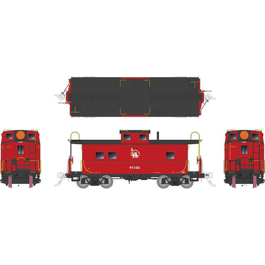 Rapido 144001 HO Northeastern Caboose, Central of New Jersey #91502 (Liberty Scheme)