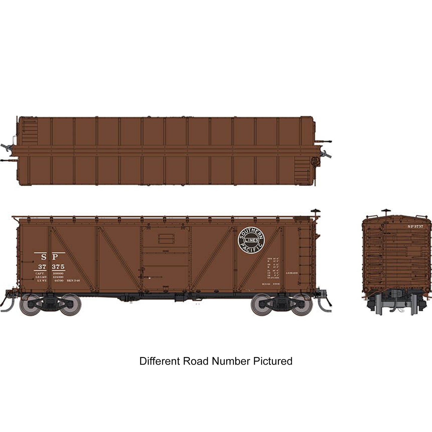 Rapido 171053A HO SP B-50-16 Box Car, Southern Pacific #37342