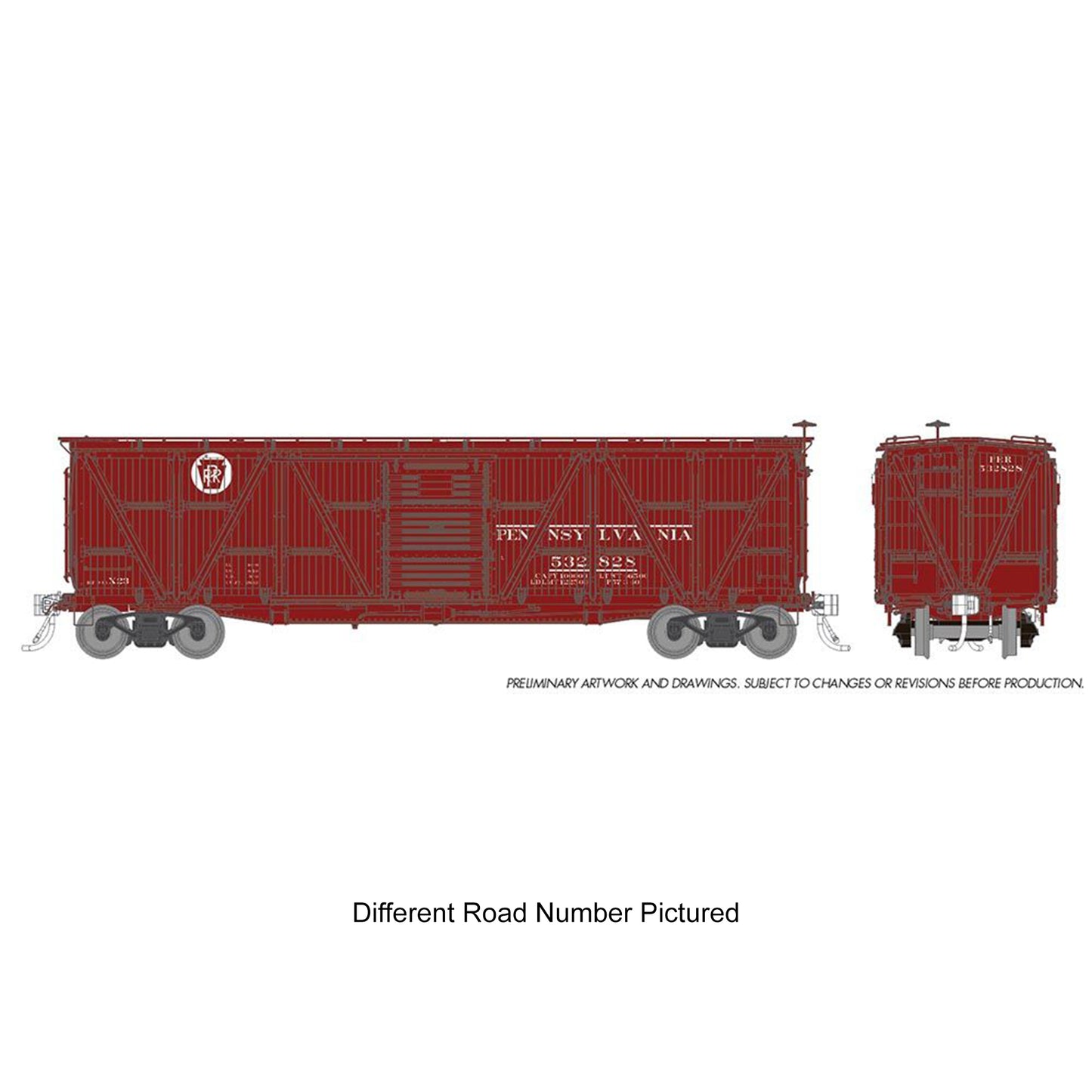 Rapido 177006A HO PRR X23 Box Car, Pennsylvania #532920