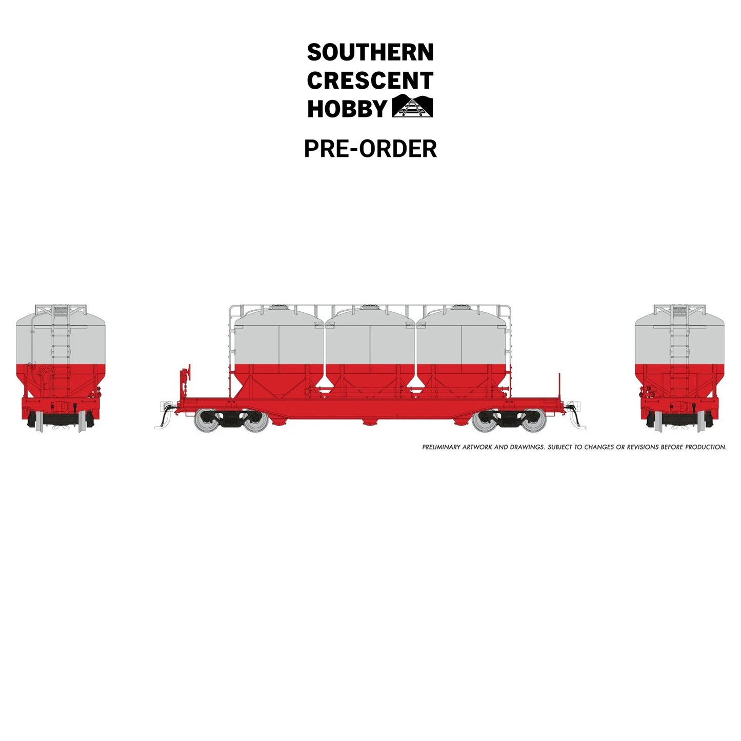 [PREORDER] Rapido 224099 HO Halliburton Pneumatic Rail Car (Single), Painted & Unlettered