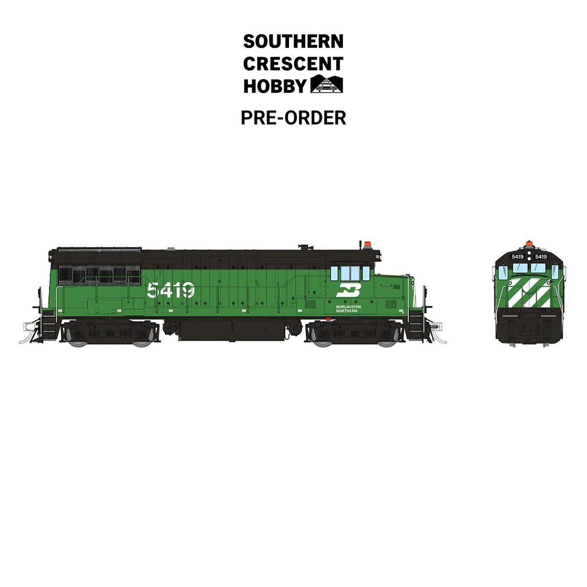 [PREORDER] Rapido 35534 HO GE U25B Low Hood Burlington Northern #5419, DCC/Sound