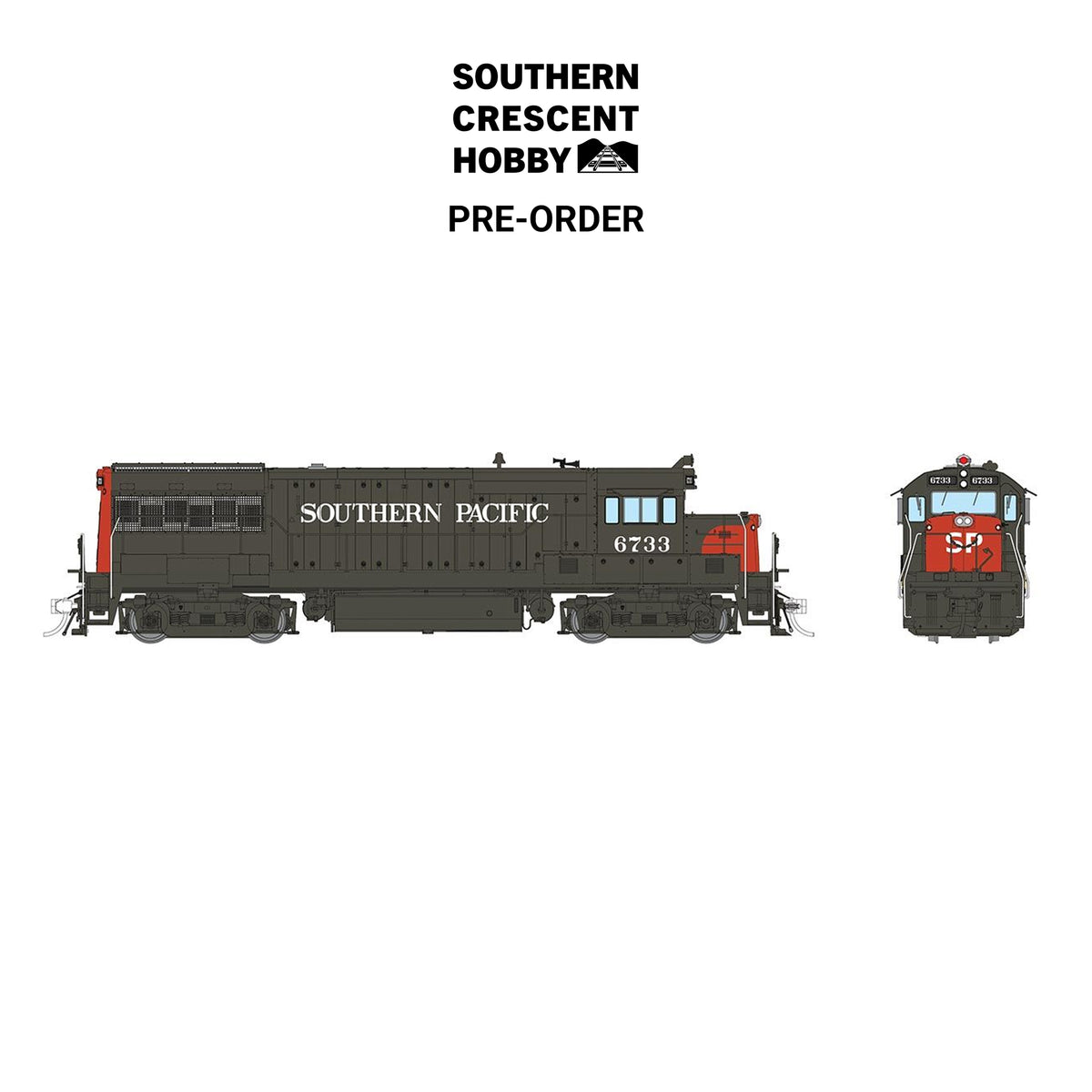 [PREORDER] Rapido 35564 HO GE U25B Low Hood Southern Pacific #6741 (Bloody Nose w/ Logo), DCC/Sound