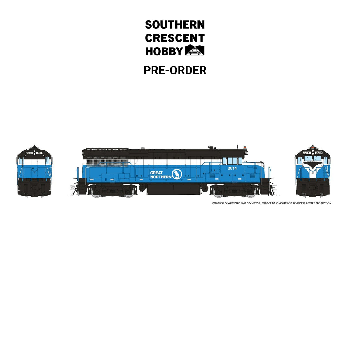 [PREORDER] Rapido 35577 HO GE U25B Low Hood Great Northern #2514, DCC/Sound
