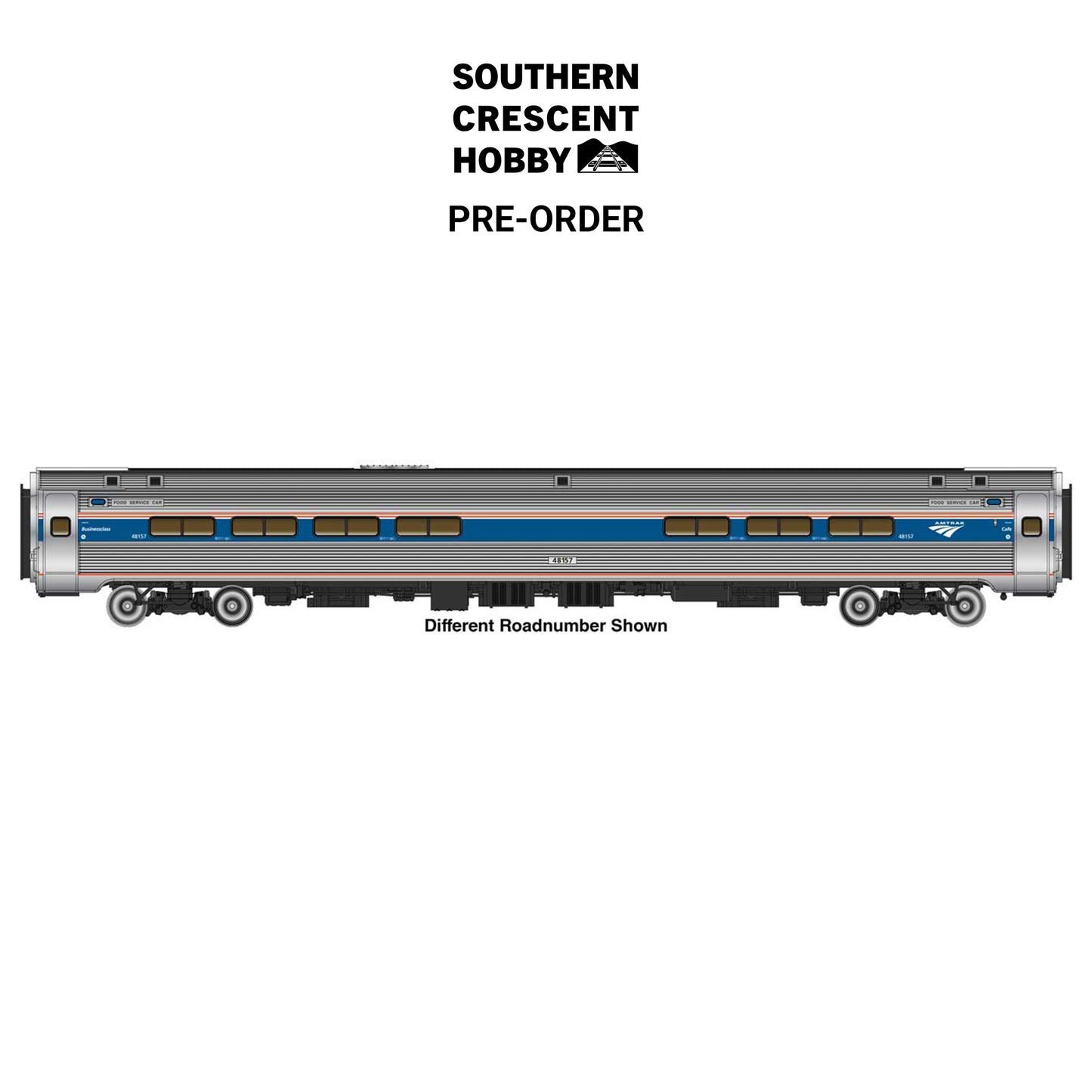 [PREORDER] WalthersProto 920-11285 HO 85' Amfleet I Club Dinette, Amtrak Phase VI (Decal)