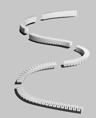 Woodland Scenics Subterrain System ST1416 3% Incline/Decline Set, 6pc